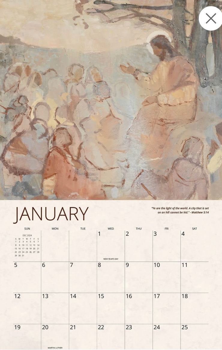 J. Kirk Richards 2025 Fine Art "Redeemer" Calendar